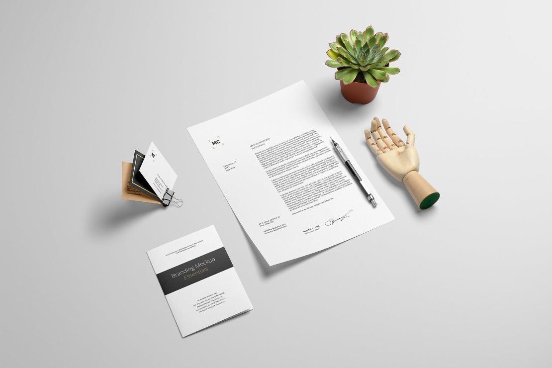 Business Card Mockup Scene 04 / Velvetty Series | Premium &amp; Free PSD ...
