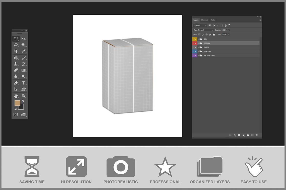 Box mockup premium free psd mockup store