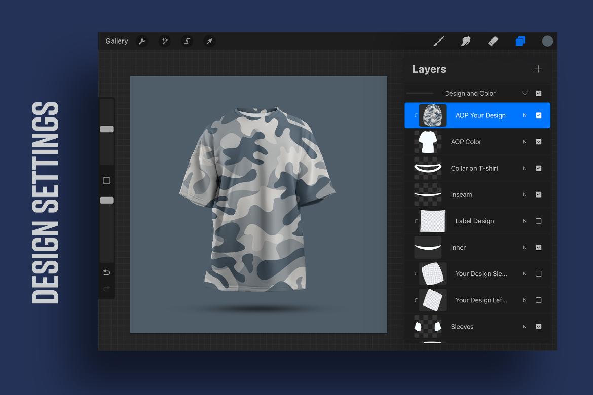 5 Mockups Oversize T shirt for Procreate vol 2 Premium Free PSD