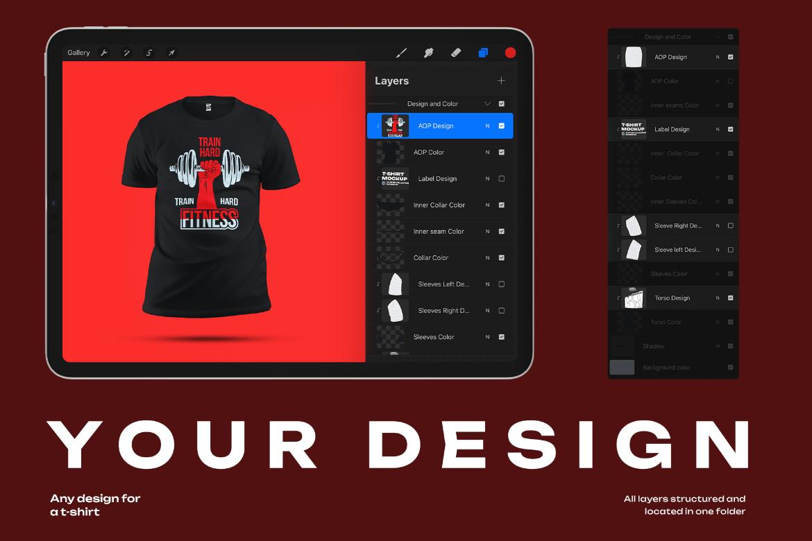 7 Mockups Man T Shirt for Procreate Premium Free PSD Mockup Store