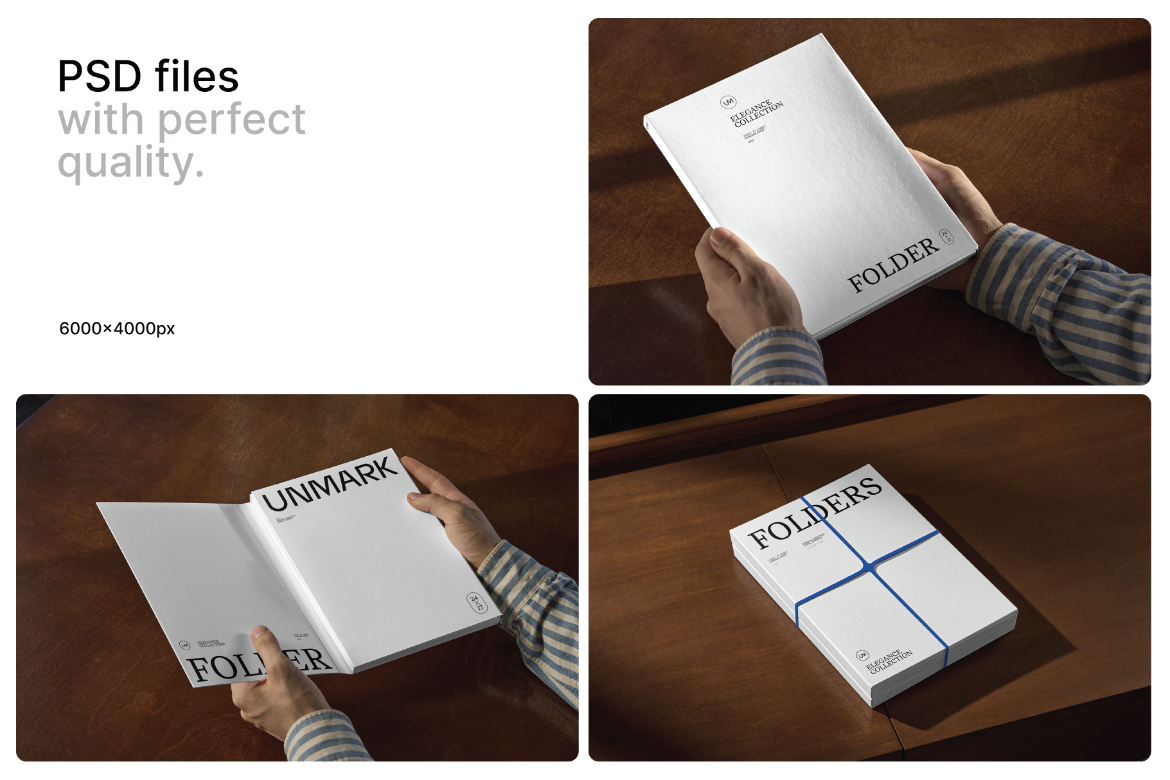 Folder Mockup Pack with Hand | Premium & Free PSD Mockup Store